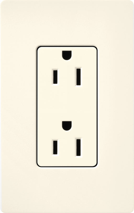 Lutron Satin 15A Receptacle Biscuit (SCR-15-BI)