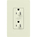 Lutron Satin 15A Receptacle Dual Dimmer Tamper-Resistant Biscuit (SCR-15-DDTR-BI)