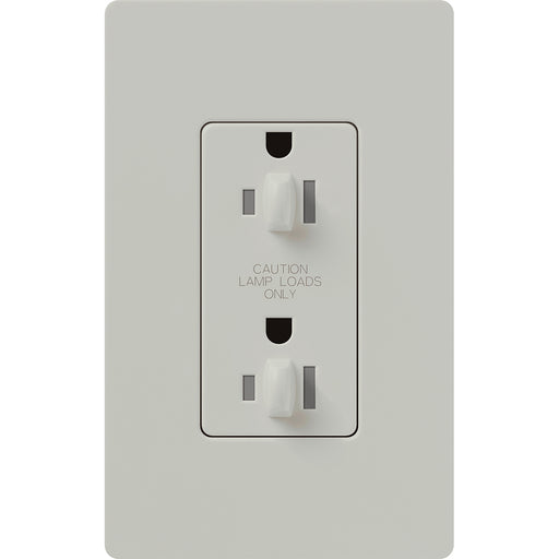 Lutron Satin 15A Receptacle Dual Dimmer Tamper-Resistant Palladium (SCR-15-DDTR-PD)