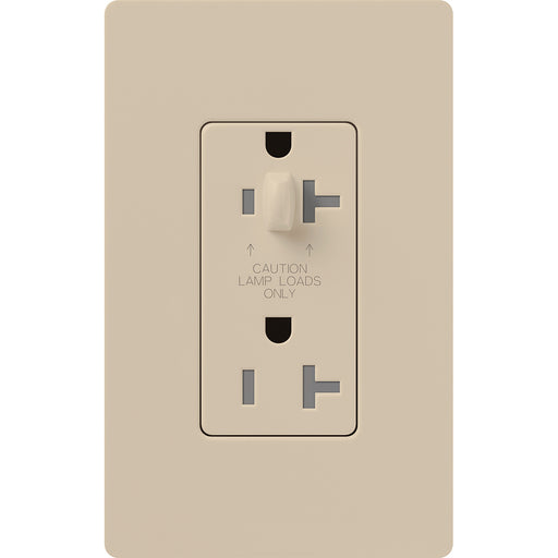 Lutron Satin 15A Receptacle Half Dimmable Tamper-Resistant Taupe (SCR-15-HDTR-TP)