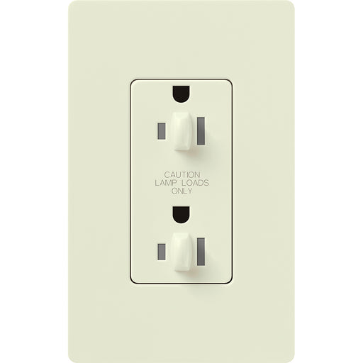 Lutron Satin 20A Receptacle Dual Dimmer Tamper-Resistant Biscuit (SCR-20-DDTR-BI)