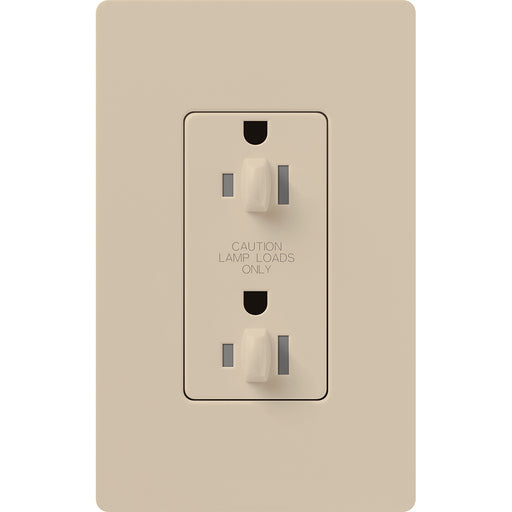Lutron Satin 20A Receptacle Dual Dimmer Tamper-Resistant Taupe (SCR-20-DDTR-TP)