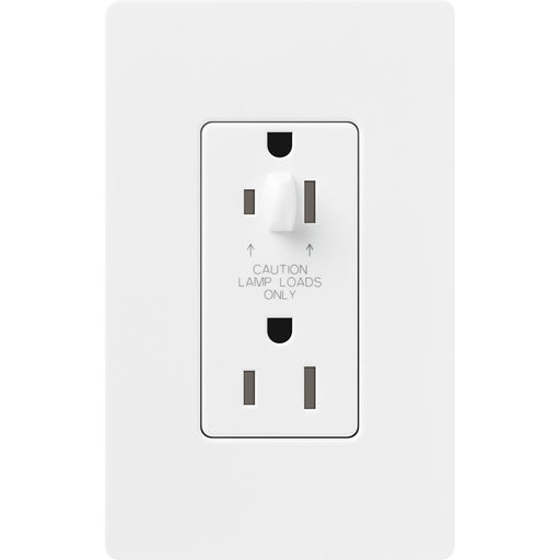 Lutron Satin 20A Receptacle Half Dimmable Tamper-Resistant Snow (SCR-20-HDTR-SW)