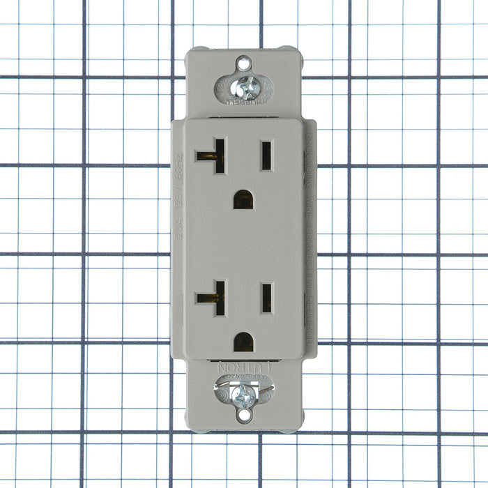 Lutron Claro Designer Receptacle 20A 125V Satin Finish Pebble (SCR-20-PB)