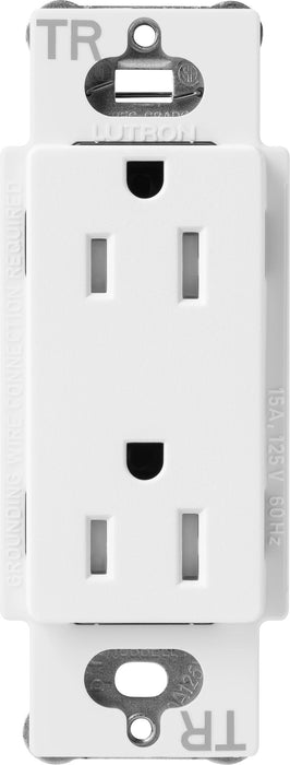 Lutron Satin 15A Receptacle Tamper-Resistant Snow (SCRS-15-TR-SW)