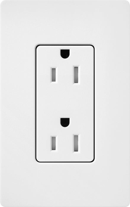 Lutron Satin 15A Receptacle Tamper-Resistant Snow (SCRS-15-TR-SW)