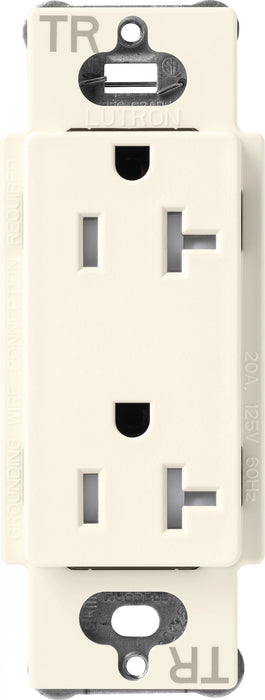 Lutron Satin 20A Receptacle Tamper-Resistant Biscuit (SCRS-20-TR-BI)
