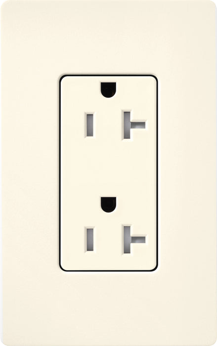 Lutron Satin 20A Receptacle Tamper-Resistant Biscuit (SCRS-20-TR-BI)