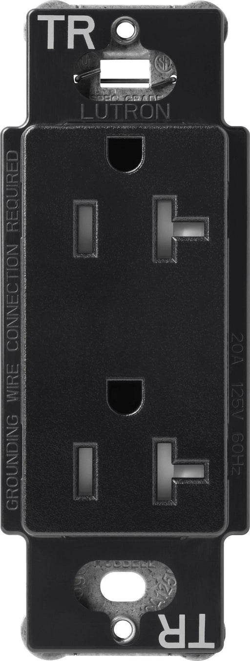 Lutron Satin 20A Receptacle Tamper-Resistant Midnight (SCRS-20-TR-MN)
