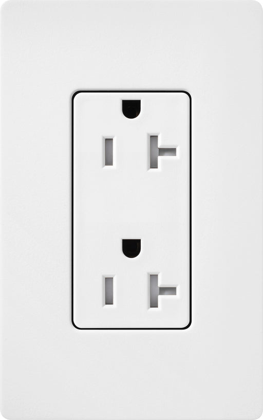 Lutron Satin 20A Receptacle Tamper-Resistant Snow (SCRS-20-TR-SW)