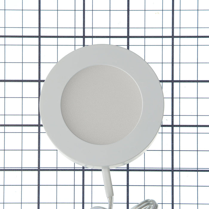 GM Lighting 12VDC 3W Dimmable LED Puck Light 110Lm 3000K 80 CRI White (SDP-3-W)
