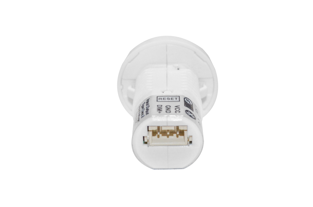 EIKO SEN-WSI-PIR-A BLE PIR Motion Sensor 12-24V 1/2 Inch Button Snap-In 0-10V Daylight Harvesting 8-12 Foot Parameters Set By Silvair App (15439)