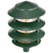 SATCO/NUVO Pagoda Garden Fixture Small Hood 1-Light 3 Tier Green Finish (SF77-324)