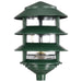 SATCO/NUVO Pagoda Garden Fixture Small Hood 1-Light 3 Tier Green Finish (SF77-324)