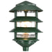 SATCO/NUVO Pagoda Garden Fixture Small Hood 1-Light 3 Tier Green Finish (SF77-324)