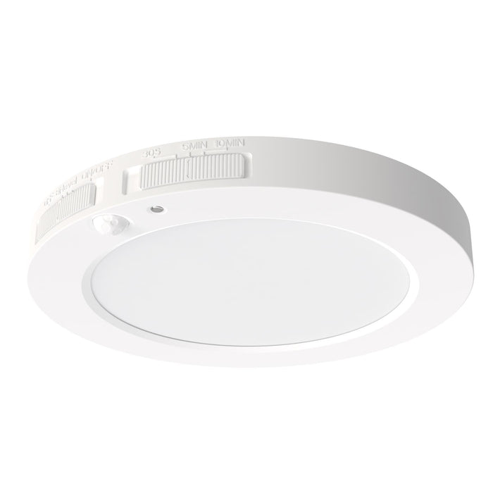 Maxlite 113470 LED Slim Flush Mount 5.5 Inch 10W CCT Selectable 2700K/3000K/3500K/4000K/5000K 90 CRI White Finish Bi-Level Motion Sensor (SFM5.5LA109WHCSMS)