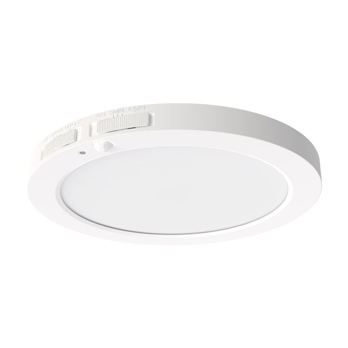 Maxlite 113472 LED Slim Flush Mount 7 Inch 14W CCT Selectable 2700K/3000K/3500K/4000K/5000K 90 CRI White Finish Bi-Level Motion Sensor (SFM7LA149WHCSMS)