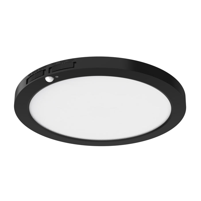 Maxlite 113473 LED Slim Flush Mount 9 Inch 18W CCT Selectable 2700K/3000K/3500K/4000K/5000K 90 CRI Black Finish Bi-Level Motion Sensor (SFM9LA189BKCSMS)