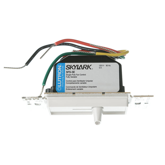Lutron Skylark 5A Fan Single-Pole Variable Speed Control White (SFS-5E-WH)