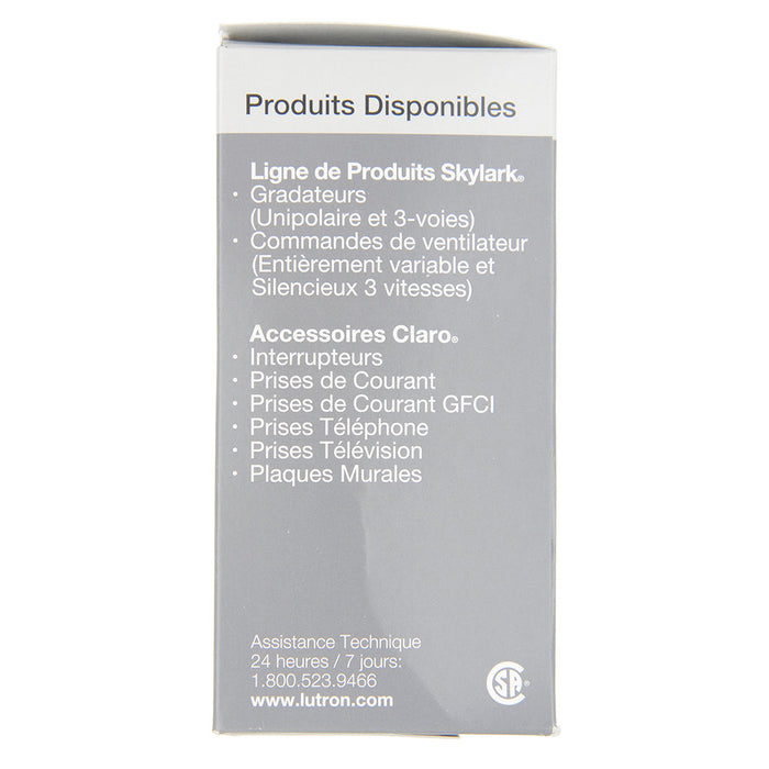 Lutron Skylark 5A Fan Single-Pole Variable Speed Control White (SFS-5E-WH)