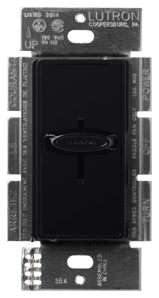 Lutron Skylark 1.5A Fan Single-Pole 3-Speed Control Black (SFSQ-F-BL)