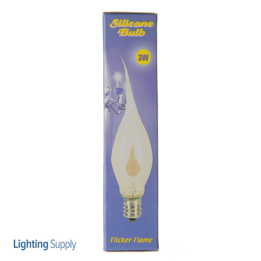 Bulbrite SF/F3CTC 3W CA5 Flicker Silicone 15MM E12 120V 2700K (411003)