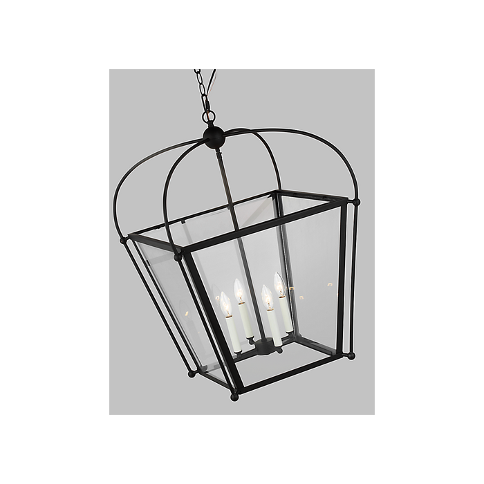 Generation Lighting Charleston Medium Four Light Foyer Black (5291004-112)