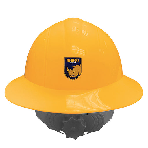 NSI 4 Point Suspension Ratchet Adjustment PP Full Brim Yellow Safety Helmet 52-62Cm ANSI Z89.1-2014 Type I Class E CE EN397 (SH-200Y)