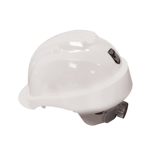 NSI 6 Point Suspension Ratchet Adjustment HDPE Cap Brim White Safety Helmet 52-62Cm ANSI Z89.1-2014 Type I Class C CE EN397 (SH-330W)