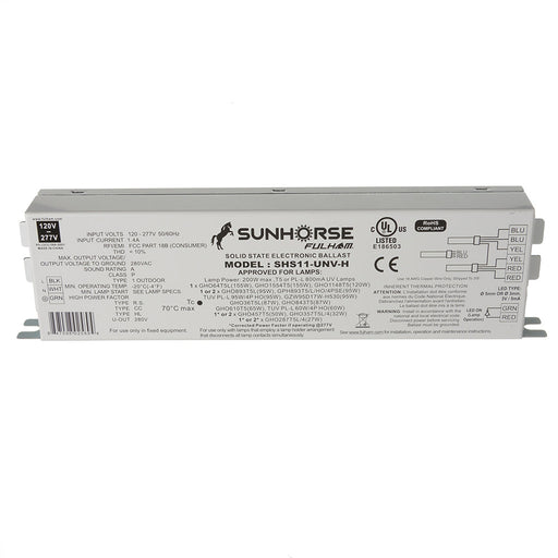 Fulham Sunhorse Universal Voltage (120V-277V) For 1 Or 2XGPH893 T5/L/HO/4PSE (SHS11-UNV-H)