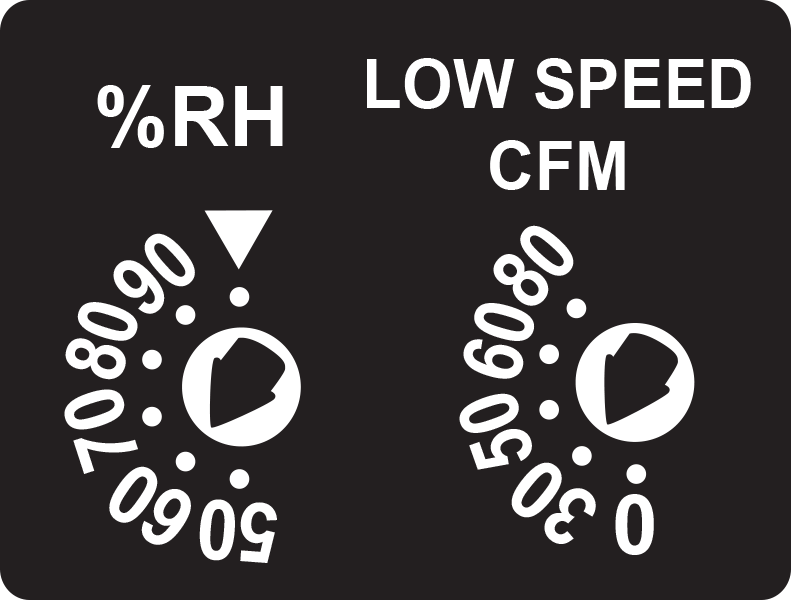 Delta Breez Adjustable High Speed 80/110 CFM Dual Speed Fan With Motion And Humidity Dual Sensor 8.2W Less Than 0.3 Sones (SIG80-110MH)