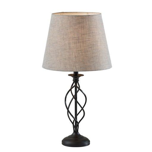 Adesso Simplee Adesso Darcy Table Lamp Black With Grey Tall Shade (SL3978-02)