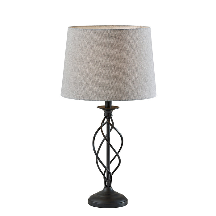 Adesso Simplee Adesso Darcy Table Lamp Black With Grey Drum Shade (SL3978-03)