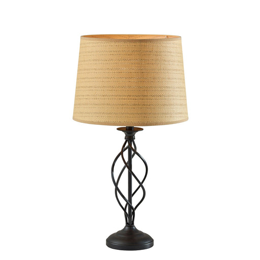 Adesso Simplee Adesso Darcy Table Lamp Black With Natural Shade (SL3978-12)