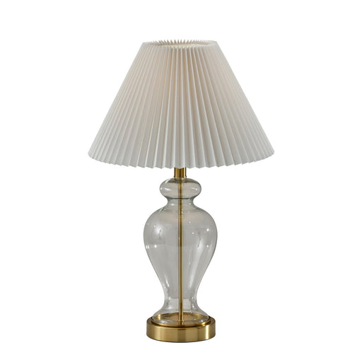 Adesso Simplee Adesso Sonata Table Lamp Pleated Shade Glass/Antique Brass (SL3985-02)