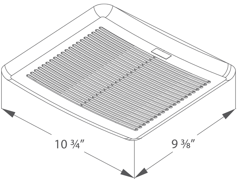 Delta Breez Low Noise Ceiling/Wall Mount Ventilating Fan 70 Cfm With Dual Speed 13.1W 2 Sones (SLM70D2)