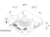 Delta Breez BreezSlim Adjustable High Speed Exhaust Fan 50/80/110 CFM 8.5W/16.5W 0.4/1.2 Sones (SLM50-110-C)