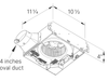 Delta Breez BreezSlim Adjustable Humidity Sensor And High Speed Exhaust Fan 80/110 CFM 6W 24W &lt;0.3/1.5 Sones (SLM80-110H-C)