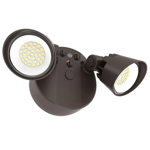 Westgate Manufacturing Generation X 2-Head Flood Light Wattage/CCT Selectable 16W/25W 3000K/4000K/5000K With Ambient Light 80 CRI 0-10V Bronze (SLX-2H-MCTP-BR-D)