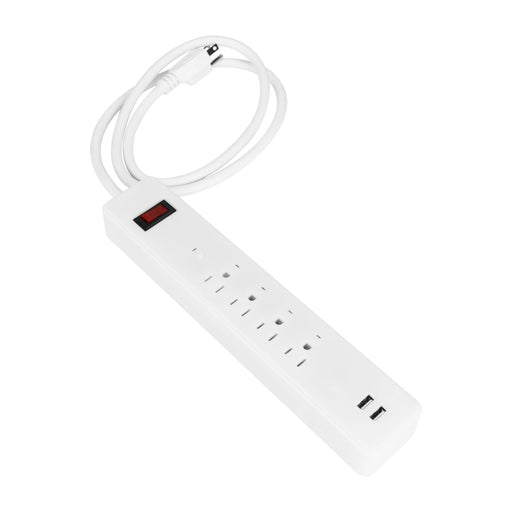Maxlite 111995 Smart Advanced Power Strip 4 Outlets [1875W Max 15A Max] ]2 USB Ports [2.4A Max] 125V 4 Foot Cord And 5-15P Plug (APS-6/USB/SMTR-G2)
