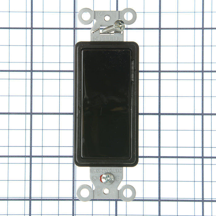 Bryant Hubbell Wiring Device-Kellems Switch SNAPConnect Decorator Single Pole Pilot Light 15A 120/277 Black North American (SNAP2101PLBKNA)