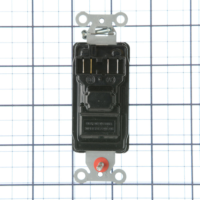 Bryant Hubbell Wiring Device-Kellems Switch SNAPConnect Decorator Single Pole Pilot Light 15A 120/277 Black North American (SNAP2101PLBKNA)