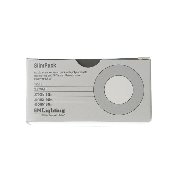 GM Lighting Surface/Recess Mount LED Slim Puck 12VDC 2.2W 170Lm 3000K 80 CRI Black (SP-2-30-B)