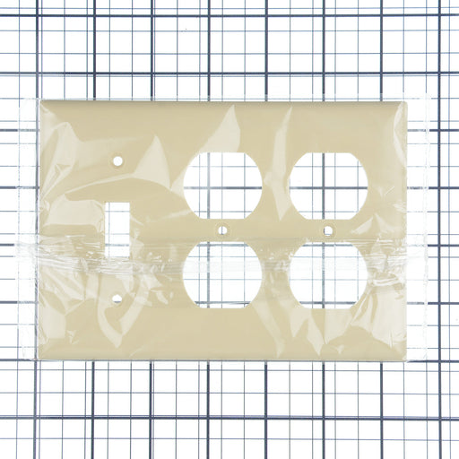 Pass And Seymour Smooth Wall Plate 1-Gang Toggle 2-Gang Duplex Ivory (SP182I)