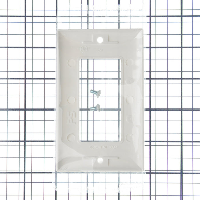 Pass And Seymour Plate Plastic 1-Gang SPLEX Without Line White (SP26W)