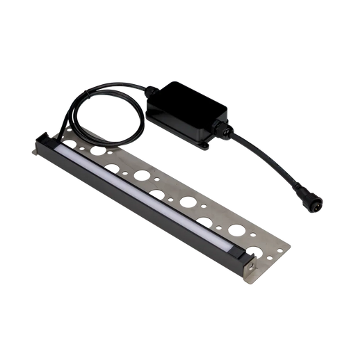 American Lighting Spektrum+ RGBTW 12 Inch Hardscape Light 12V AC/DC Marine Coating 180 Degree Swivel With Cuttable Stainless Steel Mounting Plate (SPKPL-HDS-RGBTW-12-BK)
