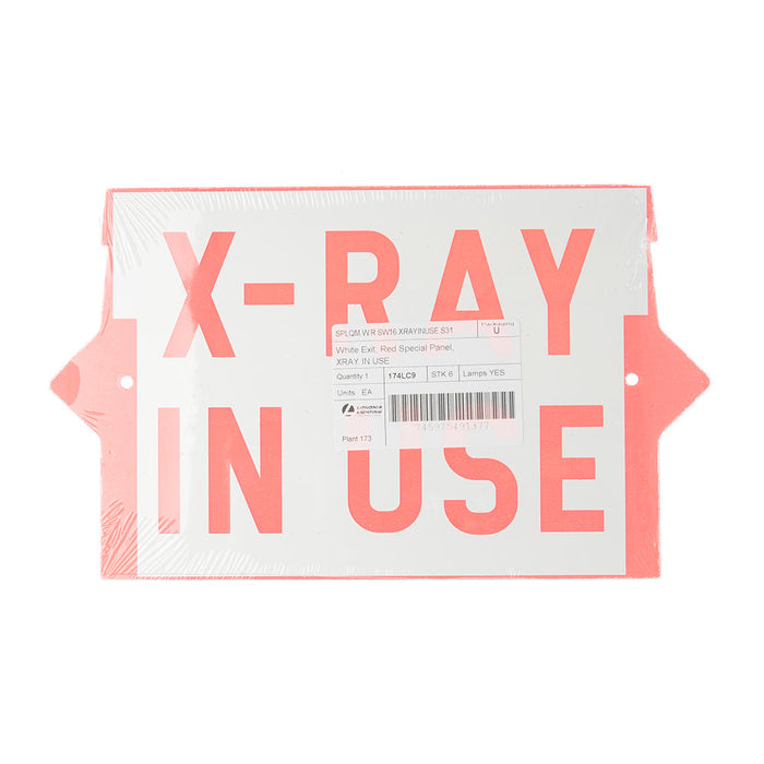 Lithonia Red X-Ray In Use - Letters Only No Fixture Included (SPLQM W R SW16 XRAYINUSE S31)