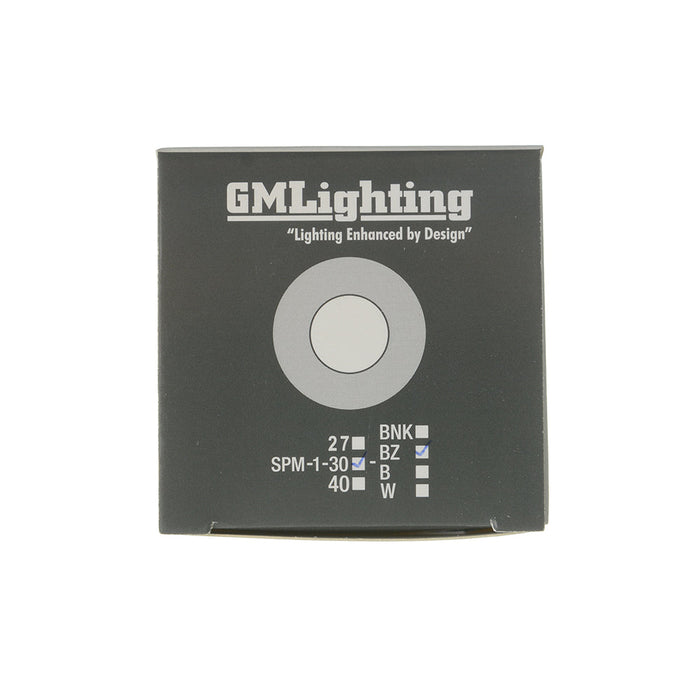 GM Lighting Recess Mount LED Slim Puck Mini 12VDC 1.2W 90Lm 3000K 80 CRI Bronze (SPM-1-30-BZ)