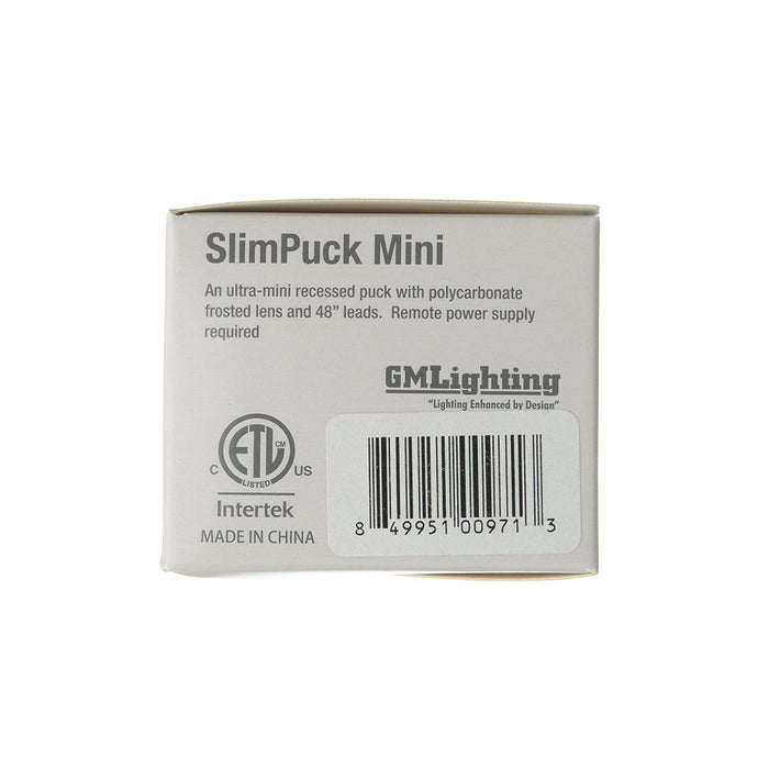 GM Lighting Recess Mount LED Slim Puck Mini 12VDC 1.2W 90Lm 3000K 80 CRI Bronze (SPM-1-30-BZ)