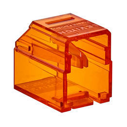 Leviton Secure RJ Housing Orange Color Transparent Pack Of 48 With Key (SRJHS-O)